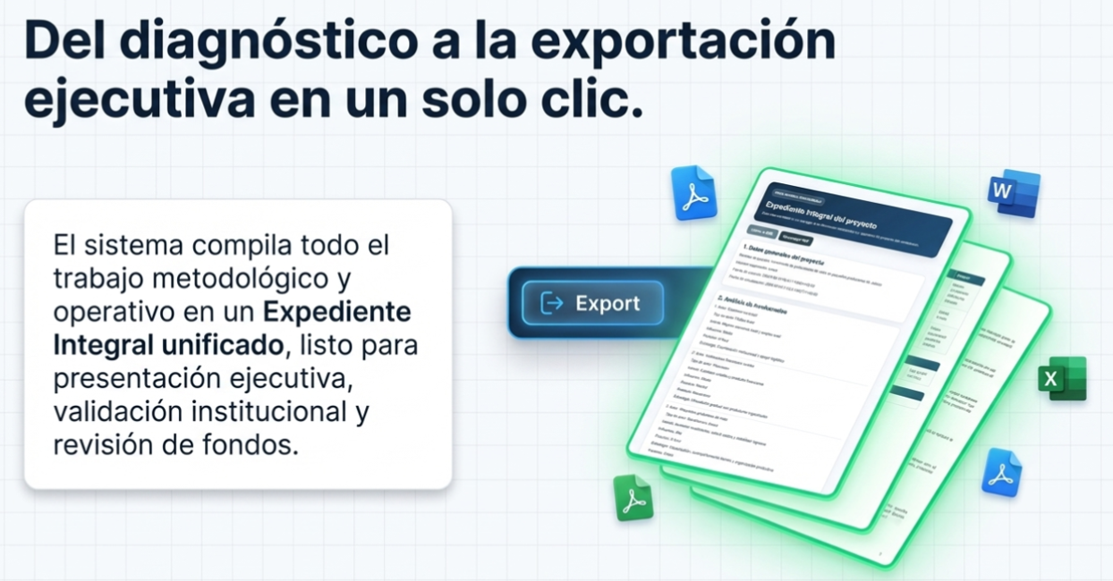 Expediente integral y exportación ejecutiva en AVAZELOR MML
